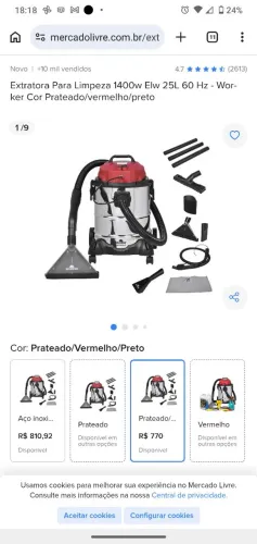 Máquina extratora e aspirador de po