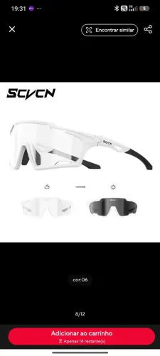 Óculos ciclismo corrida skate lentes fotocromática zero na caixa