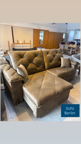 Sofá retrátil Berlim 2,30m pronta entrega 12x sem juros 