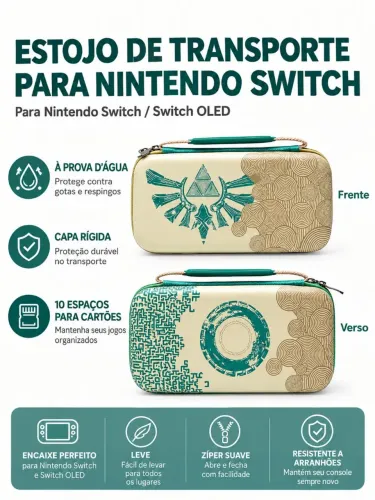 Case de Transporte Zelda - Nintendo Switch Oled