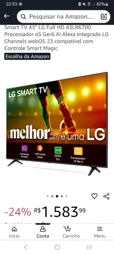 Vendo televisão 43 polegadas