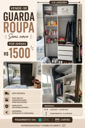 Guarda roupa usado em boas condições