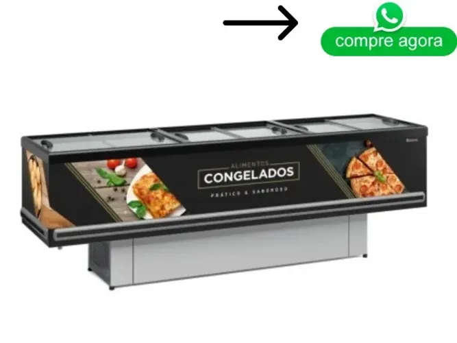Ilha de Congelados Preta 3m Gelopar