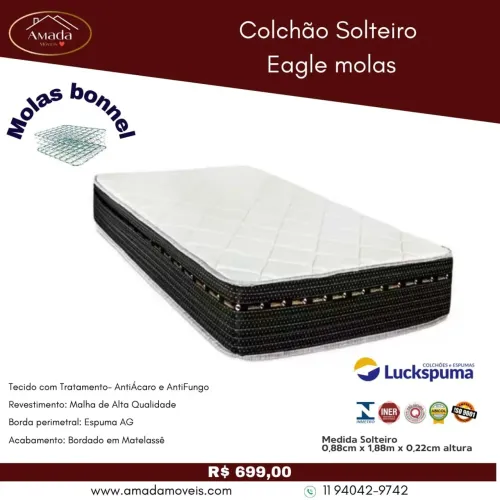 Colchão Solteiro Eagle molas - à pronta entrega 