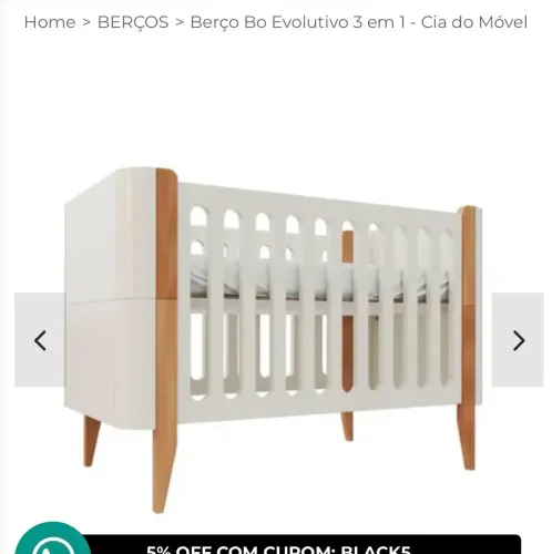 Berço 3 em 1 Semi Novo