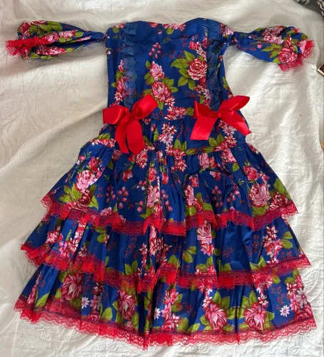 Vestido de Festa Junina 15/16 anos + Anágua de Tule