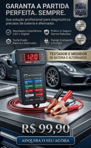 Medidor de bateria e alternador automotivo