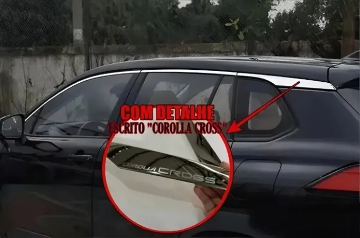 6 Apliques Pestana Superior C/logo Corolla Cross 2021 A 2026 
