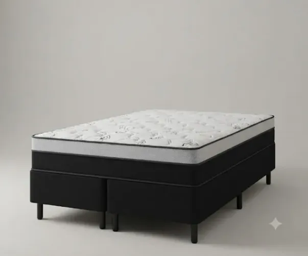 Novo Conjunto! Base com Colchão Queen de Molas Ensacadas Prime Light