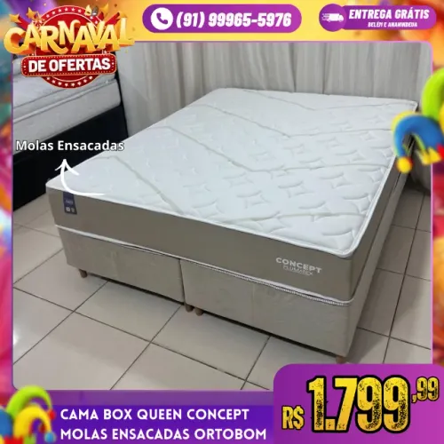 Cama Box Queen Molas Ensacadas Concept Plumatex