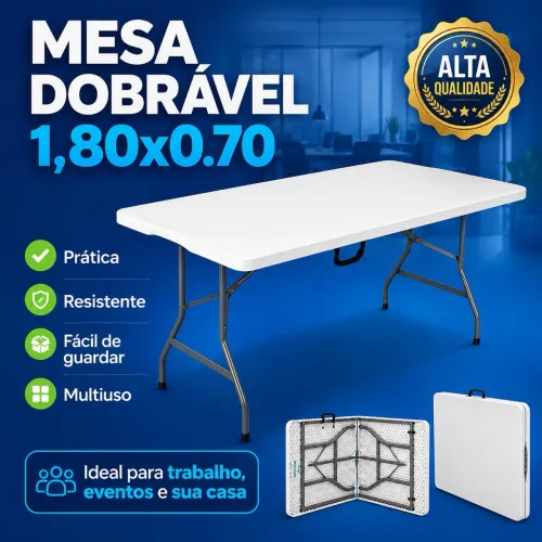 MESA DOBRAVEL 1.80 LOJA IKONOFFICE