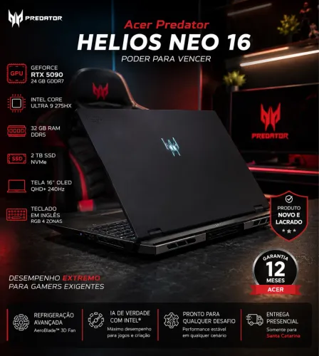 Acer Predator Helios 16 Ai/ RTX 5090 - Lacrado
