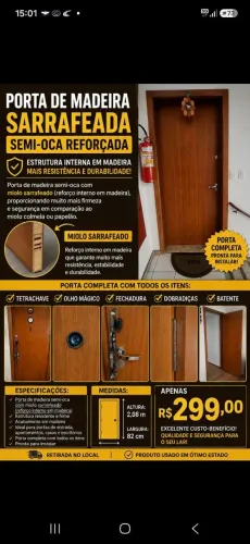 Porta de entrada para apartamento
