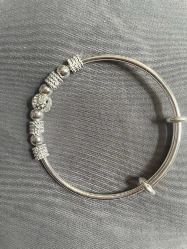 Pulseira banhada a prata 925
