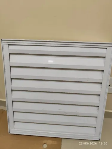 Veneziana duto de ventilação permanente 60x60 de alumínio 