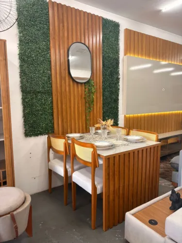 Mesa de Jantar Cancun 120 com 4 Cadeiras Entrega Rápifa