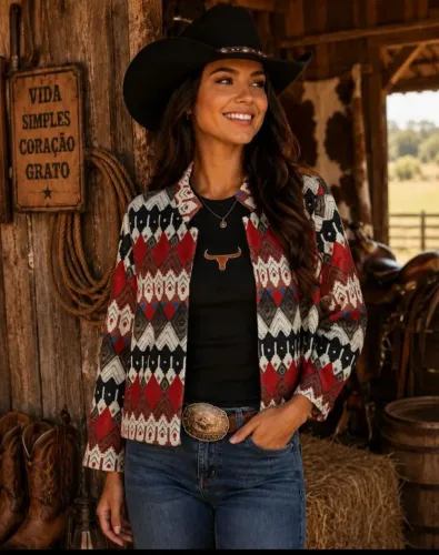 Casaco Bo.ho/ Country -Shop126 - Tam 42 Cropped
