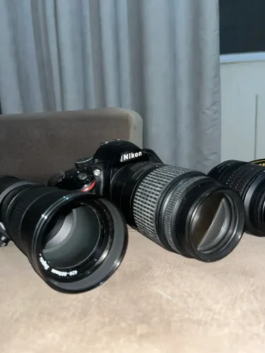 NIKON D3200 + 3 LENTES + BATERIA + CARREGADOR ORIGINAL