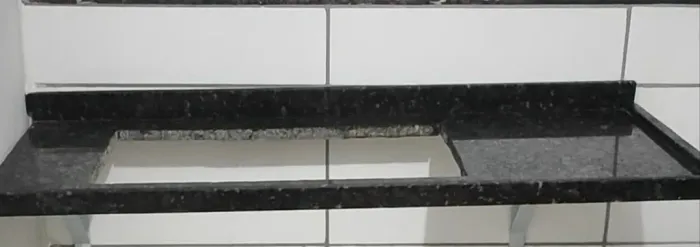 Bancada mármore cooktop