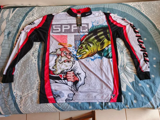 Camisa manga longa de pesca São Paulo XGG BRK Fishing Anti-UV