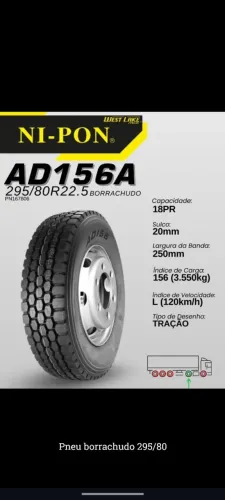 PNEU 295/80 BORRACHUDO