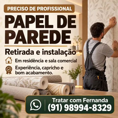 PRECISO DE PROFISSIONAL PARA PAPEL DE PAREDE