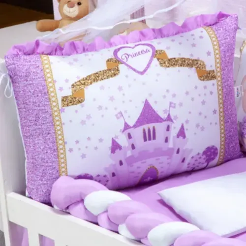 Kit Berço Americano Linha Sublime Almofadinha Com 12 Peças