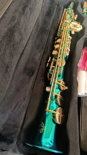 Saxofone Soprano Blue Belíssimo Envio para Todo Brasil