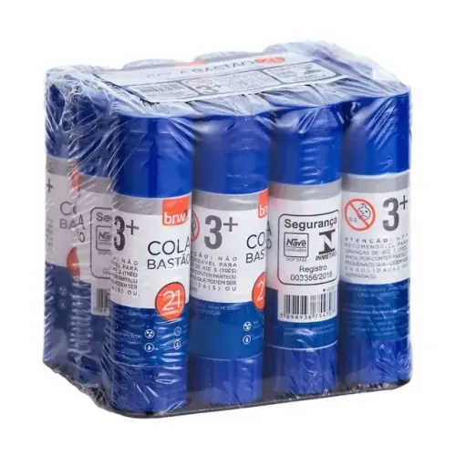Caixa Cola Bastão 21g 12 Unidades - BRW