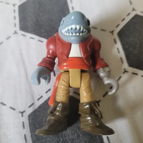 Boneco Imaginext Pirata Tubarão Capitão - Mattel (Original)