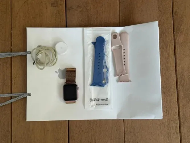 Apple Watch Series 1 S1 rose - acompanha carregador, e 3 pulseiras 