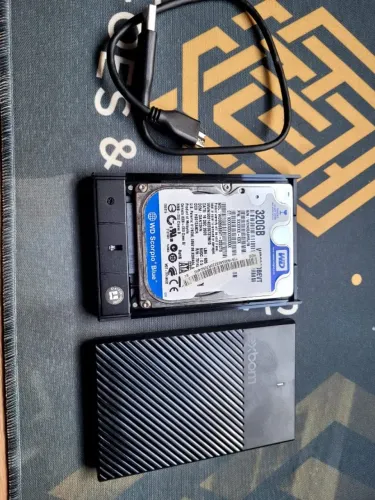 HD Externo 320GB WD Scorpio Blue + Case Exbom + Cabo USB - R$ 95,00