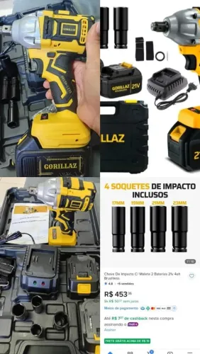 Chave de impacto a batera 110/220