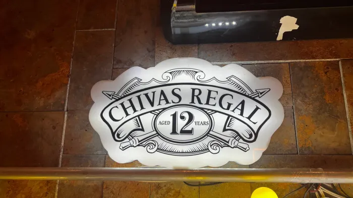 LUMINOSO CHIVAS 30X30 | ACRÍLICO + LED ALTO BRILHO | DECORAÇÃO PREMIUM