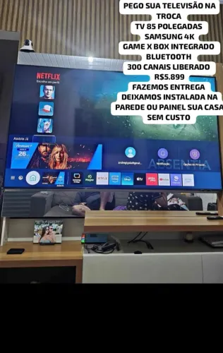 PEGO SUA TELEVISÃO NA TROCA 85 POLEGADAS SAMSUNG 4K GAME X BOX INTEGRADO FAÇO ENTREGA