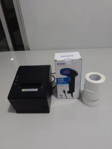 Kit completo de impressora com leitor e 56 bobinas