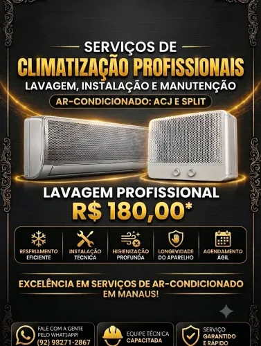 Lavagem e manutenção de Ar-condicionados