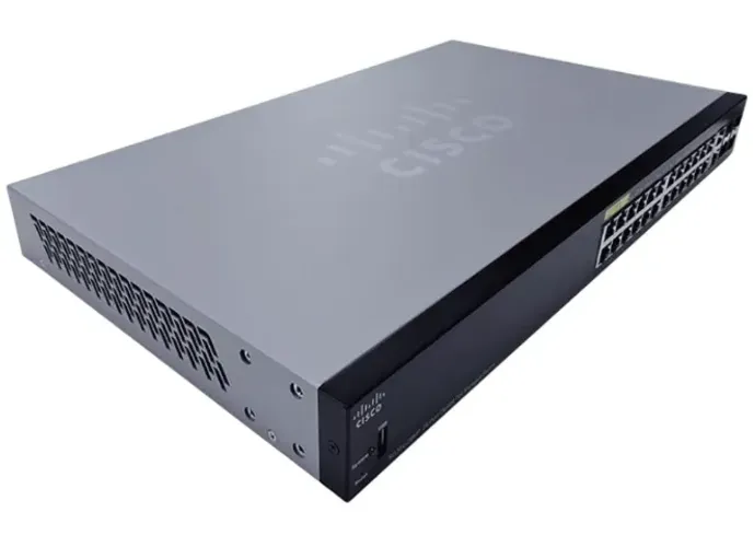 Switch small Business Cisco SG350-28P 24Portas Gigabit RJ45 PoE+ Layer 3 completo