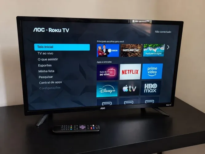 Smart TV AOC Roku TV + Controle | 90 Dias de Garantia