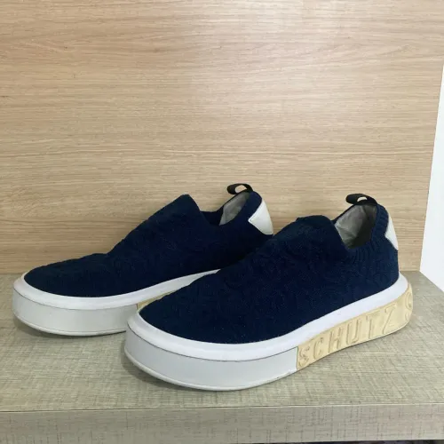 tênis schutz slip on bold knit azul
