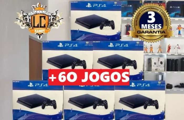 PLAYSTATION 4 SLIM 5OOGB COM 7O JOGOS e O3 MESES GARANTIA ( LOJA FISICA )