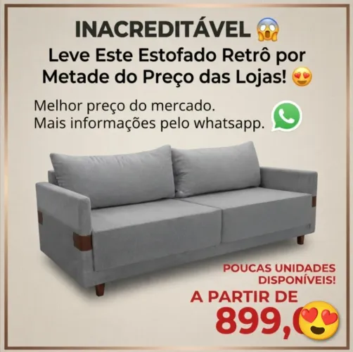 Sofá retrô com Melhor preço que você já viu