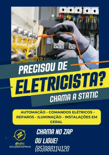 Eletricista profissional _ Static Soluções Elétricas 