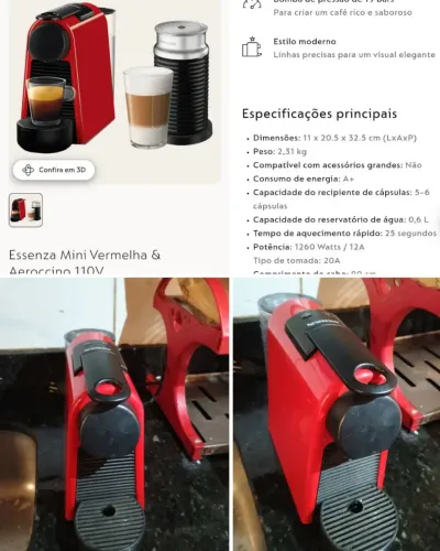 Cafeteira Nespresso Essenza Mini (semi nova)