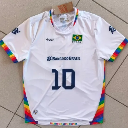 camisa original seleção vôlei brasileira branca tamanho gg orgulho 2025 2026