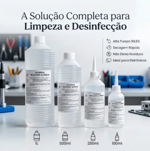 Álcool Isopropílico 100ml/ 250ml/ 500ml/ 1 litro (99995.9905 zap)