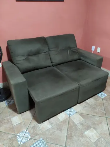 Sofá retrátil e reclinável 3 lugares