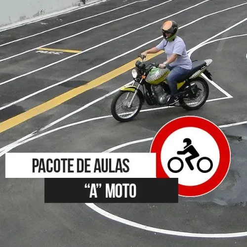 Pacote 12 aulas moto categoria A. 