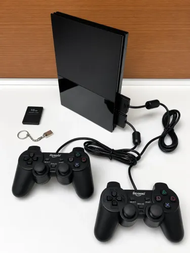 Ps2 slim conservado, com 2 controles novos e jogos!