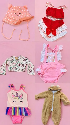 Lote de roupa infantil menina